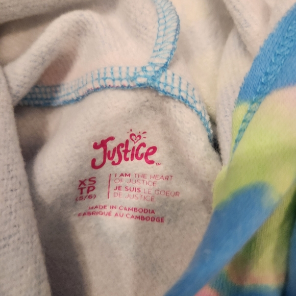 Girl's Justice Tie Dye Hoodie Size XS- Excellent Condition! - Picture 3 of 4